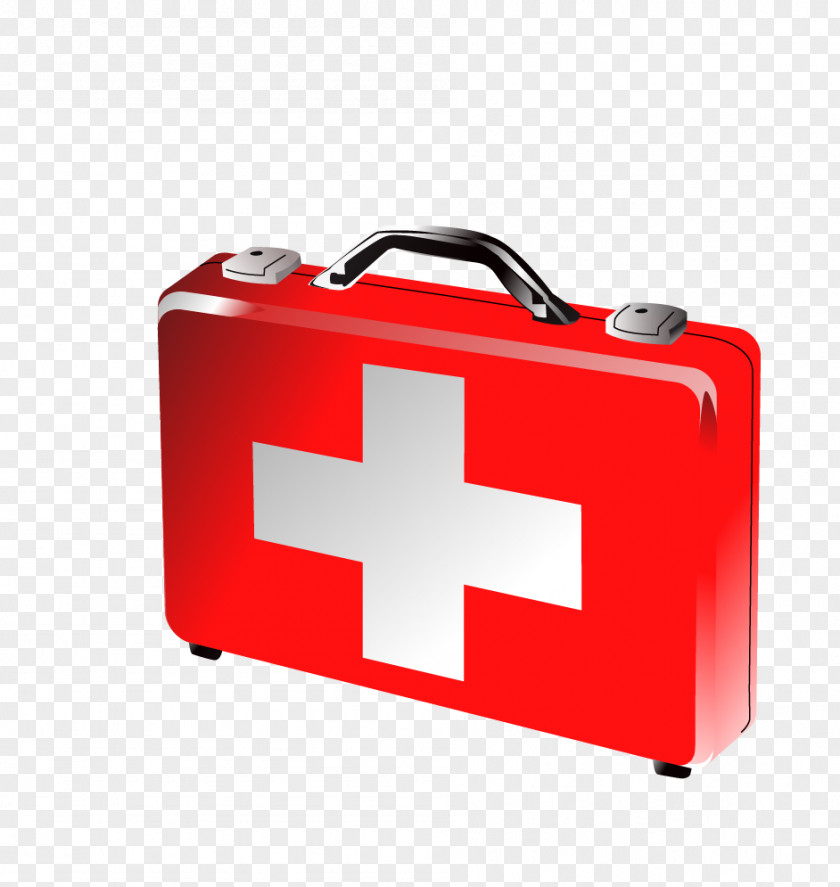 Red First Aid Kit Health Care Medicine Accident PNG