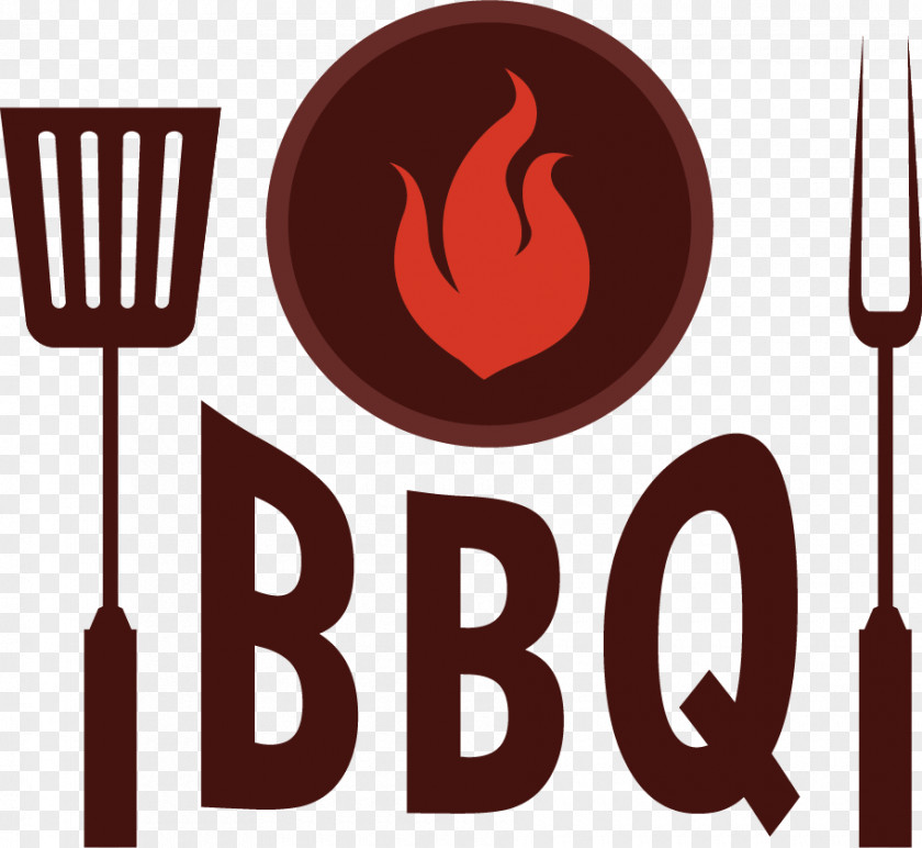 Retro Brown Knife And Fork Tags Churrasco Barbecue PNG