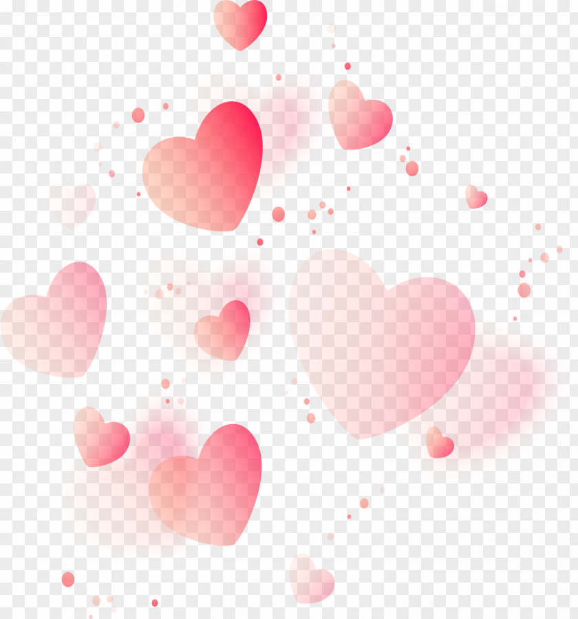 Vector Red Love Background Heart Valentine's Day PNG