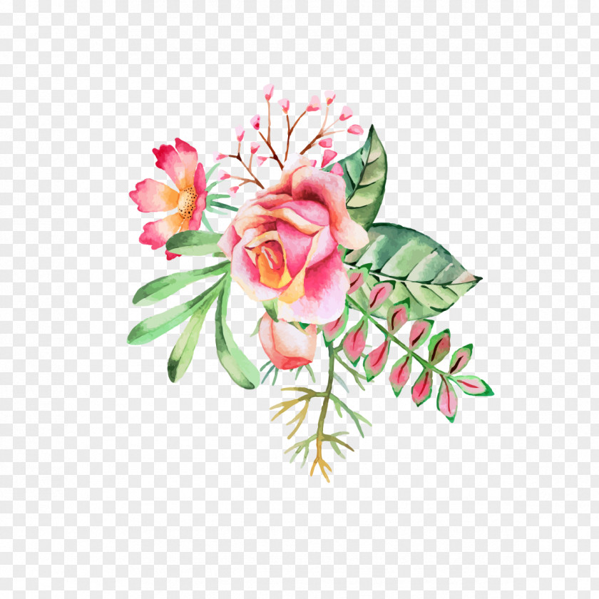 Watercolor Flowers Painting Flower Ink PNG