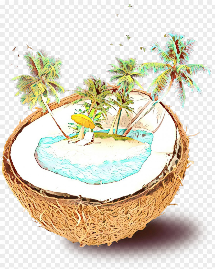 Houseplant Bird Nest Coconut Tree Cartoon PNG