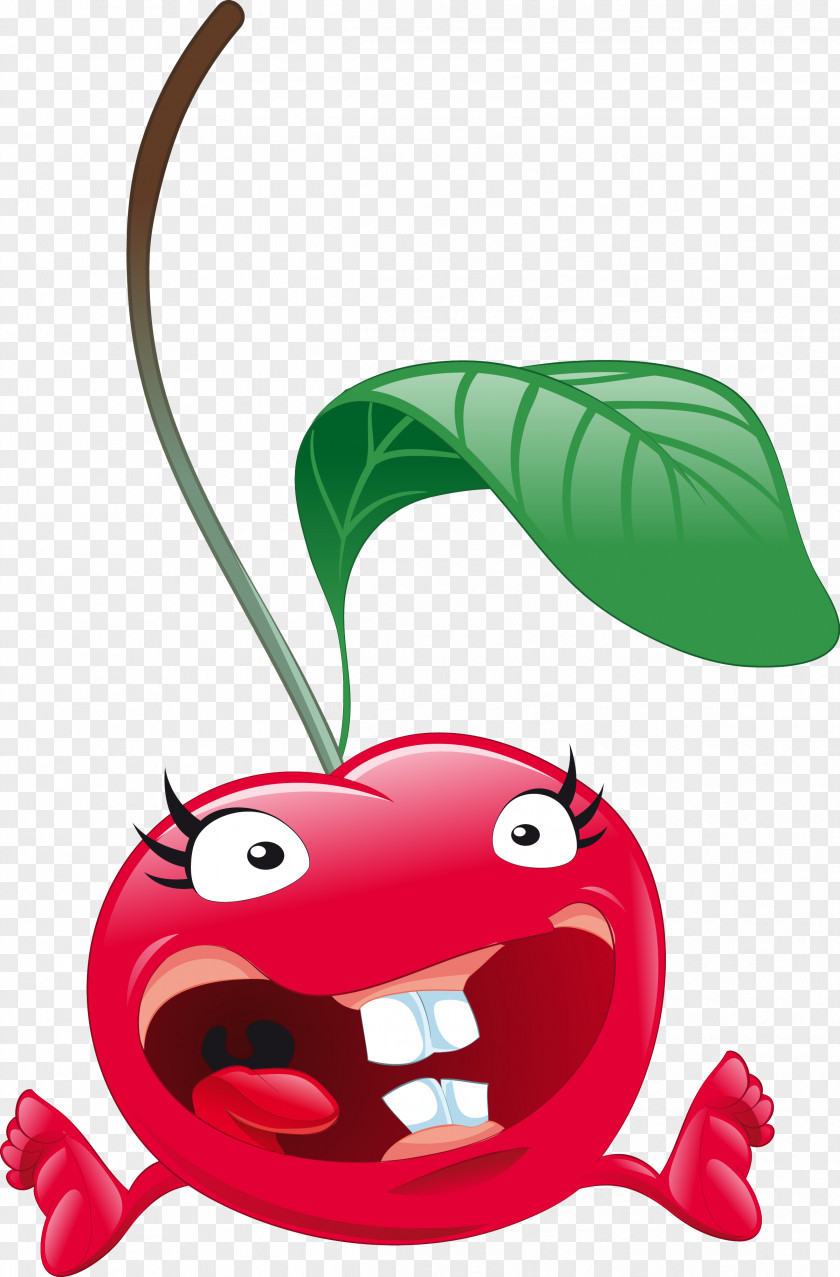 Smiley Fruit Salad Cherry Clip Art PNG