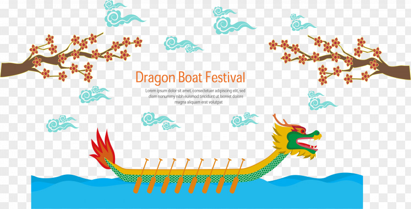 Chinese Wind Dragon Boat China New Year Festival PNG