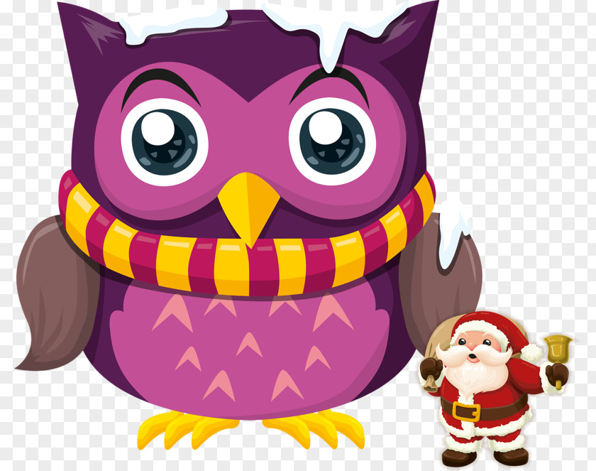 Christmas Owls PNG