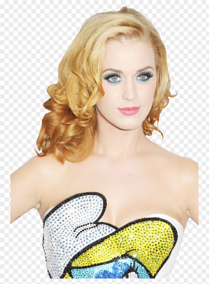 Katy Perry Blond Hairstyle Human Hair Color Pixie Cut PNG