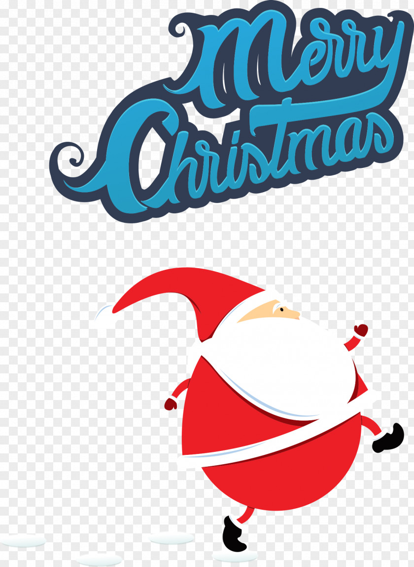 Santa Claus And Fonts Gift Secret Christmas Greeting Card PNG