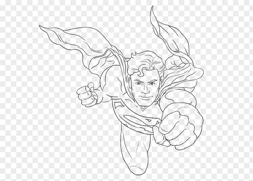 Superman Logo Drawing Sketch PNG