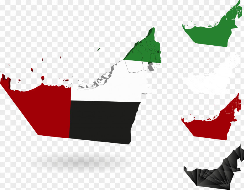 Vector UAE Map Illustration Flag Of The United Arab Emirates PNG