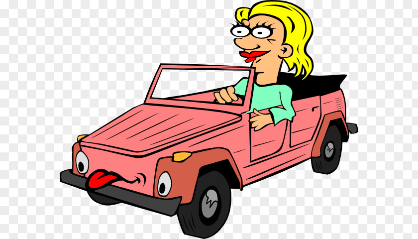 Cartoon Picture Of Car Driving Clip Art PNG