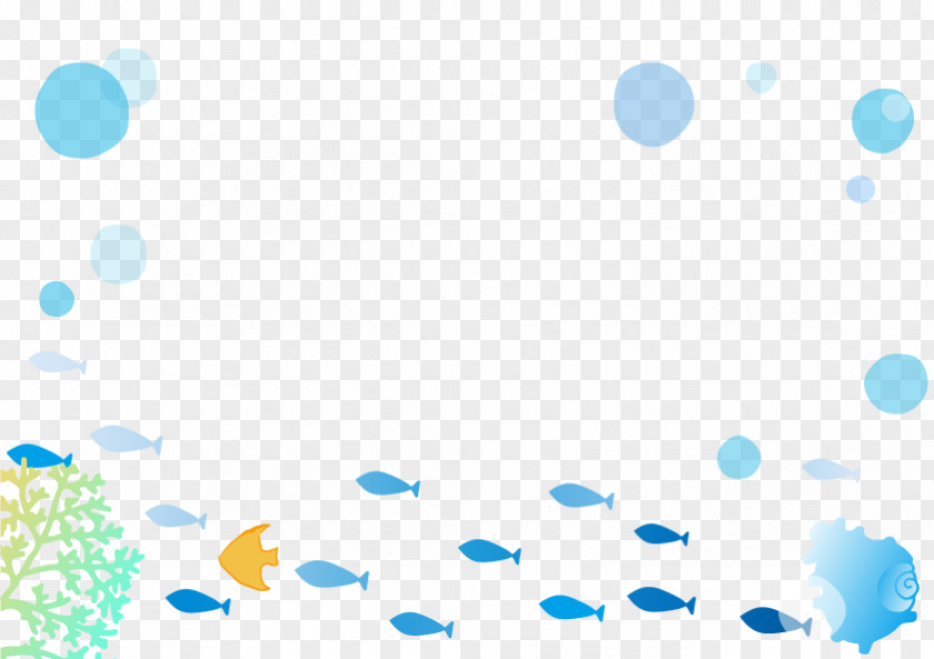 Fish Swimming In The Sea.Others Frame PNG