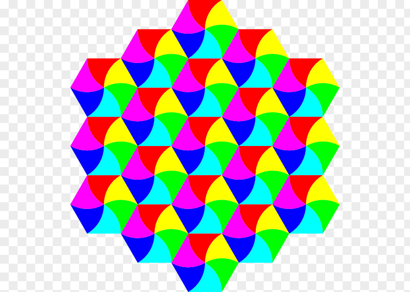 Mosaic Pattern Tessellation Hexagonal Tiling Triangle Shape PNG