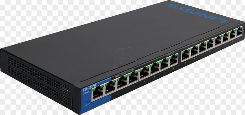 Linksys Gigabit Ethernet Network Switch Power Over LGS116P PNG