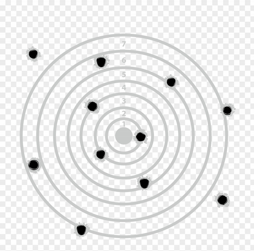Simple Flat Shot Hit The Target Hole Pattern Shooting Sport Bullet PNG