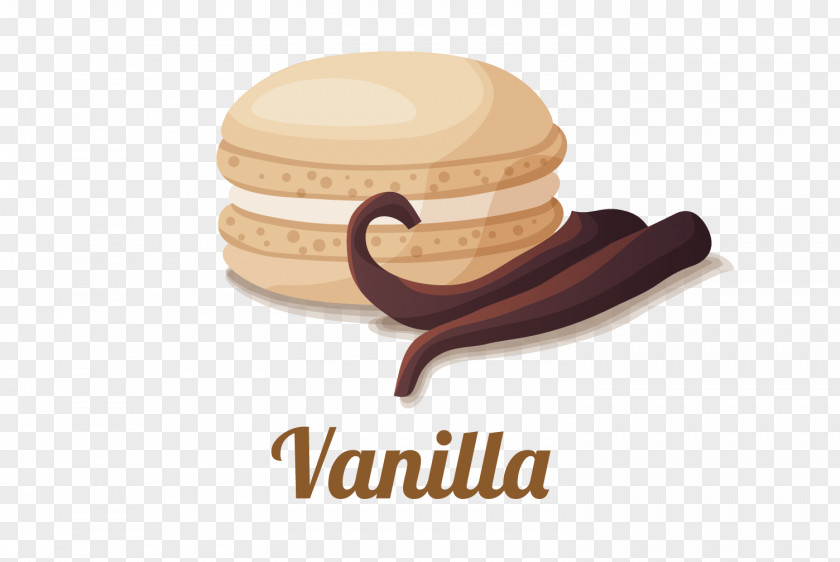 Vector Vanilla Cake Macaron Macaroon Flavor Clip Art PNG