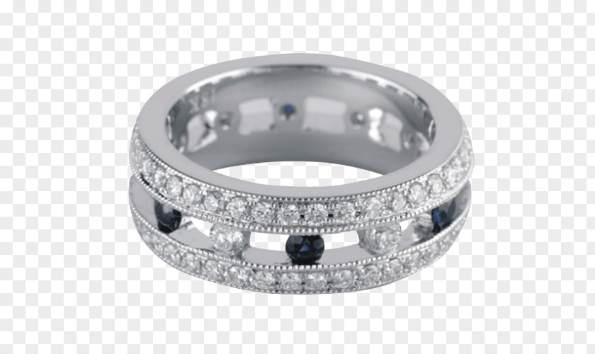 Large Pave Diamond Rings Wedding Ring Sapphire Jewellery PNG