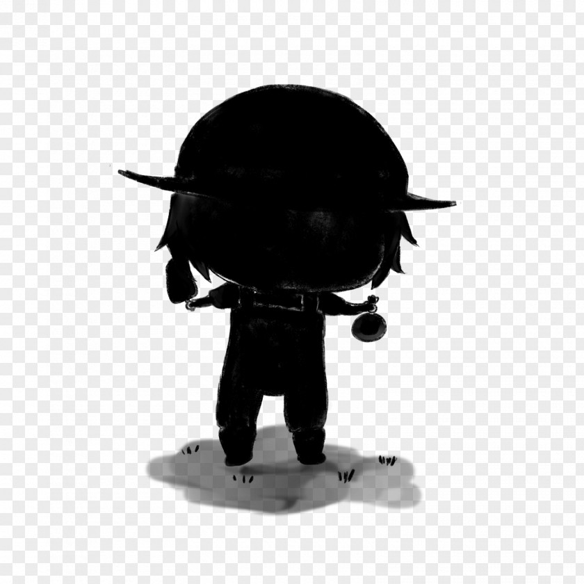 Silhouette Figurine Black M PNG