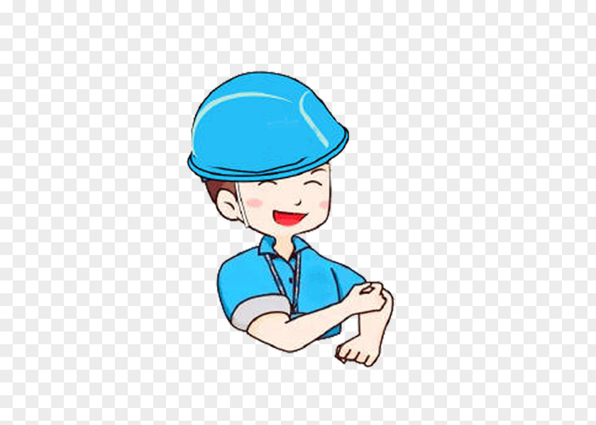 The Man In A Safety Helmet Tonglu County Drawing ZTO Express Cartoon PNG