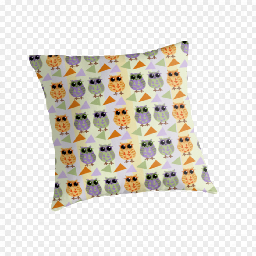 Cute Pattern Throw Pillows Cushion Owl PNG