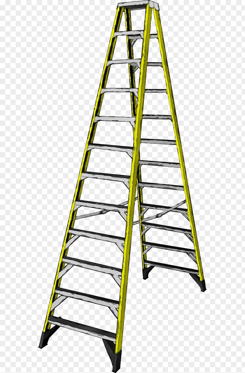 Ladder Yellow Line Stairs Tool PNG