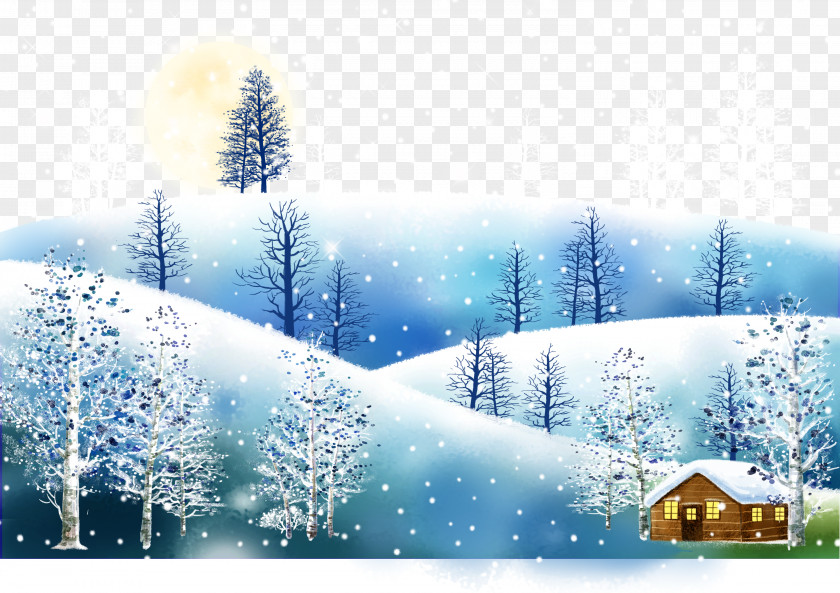 Winter Snow Cartoon Illustration PNG