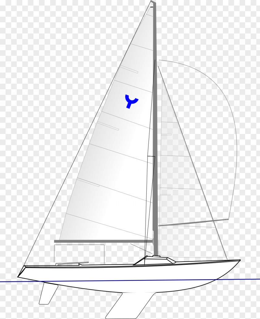 Sailing Sailboat Yngling PNG