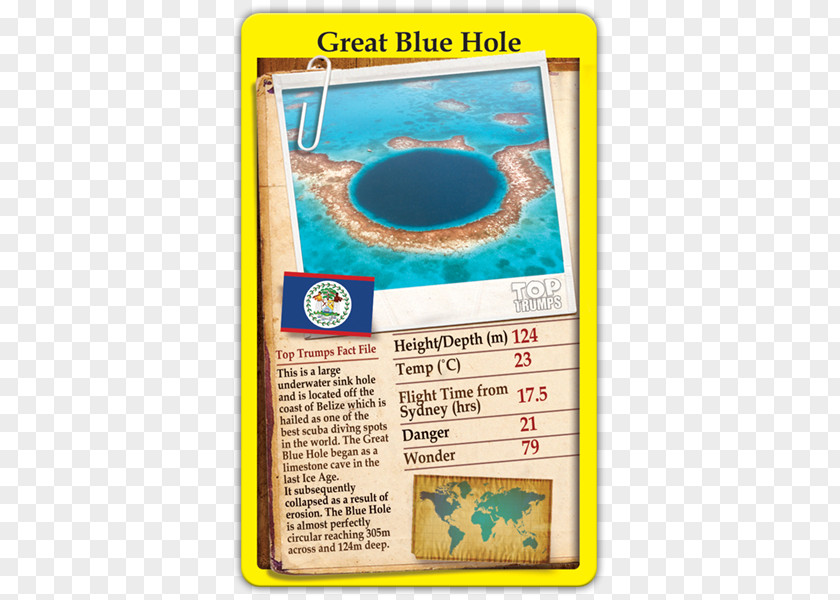 Wonders Of The World Top Trumps Great Barrier Reef Card Game PNG