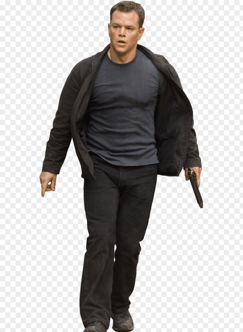 Bourne Ultimatum Matt Damon PNG Damon, man holding black gun clipart PNG