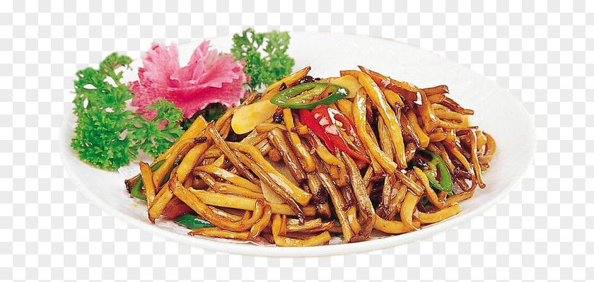 Dry Stir Wild Mushroom Chow Mein Lo Chinese Noodles Yakisoba Fried PNG
