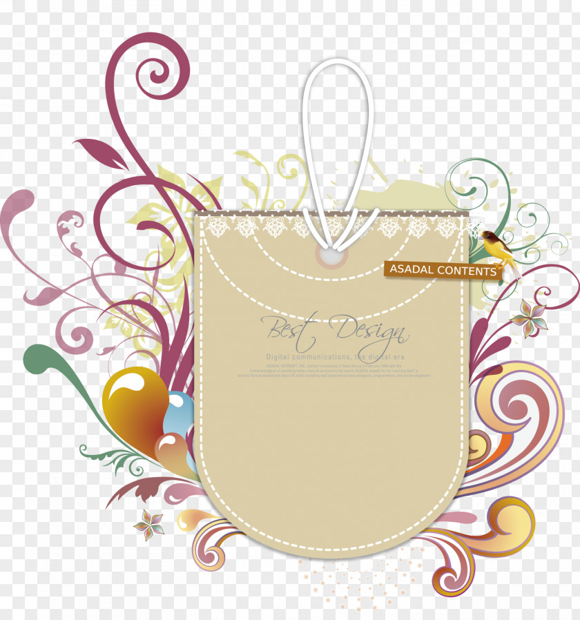 Personalized Tag Decorative Design Patterns Illustration PNG