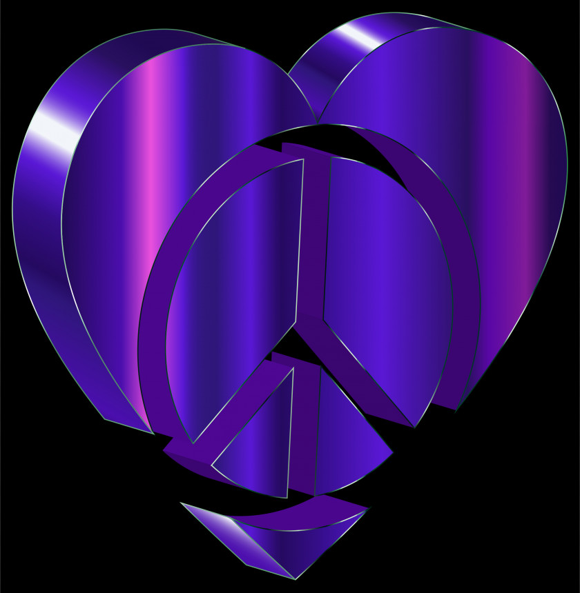Sapphire Peace Symbols Heart Desktop Wallpaper Clip Art PNG
