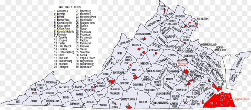 Virginia Geography Landforms City Map U.S. State West PNG
