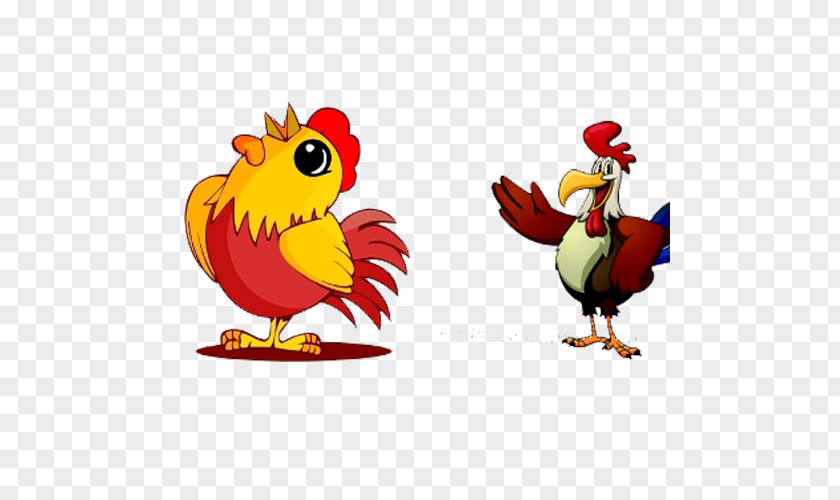 Creative Cartoon Chickens Chicken Chinese New Year PNG