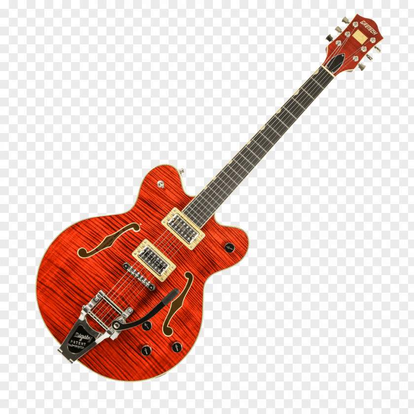 Electric Guitar Gretsch Semi-acoustic Bigsby Vibrato Tailpiece Pickup PNG