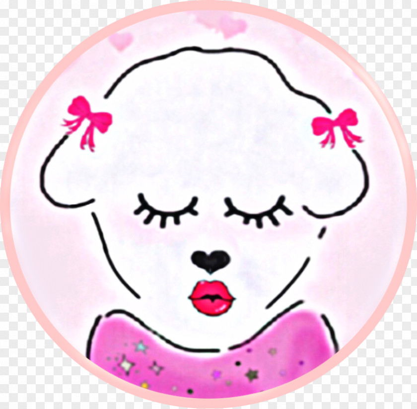 Line Art Heart Pink Flower Cartoon PNG