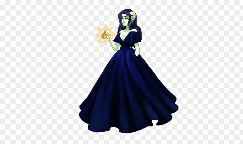 Deadly Chaos Gown Cobalt Blue Character Costume PNG