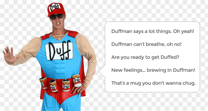 Duffman Simpson Waiting For Costume Oh Yeah Duff Beer PNG