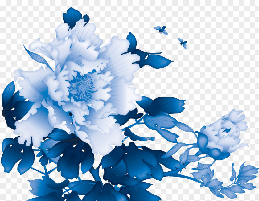 Peony China Blue Clip Art PNG