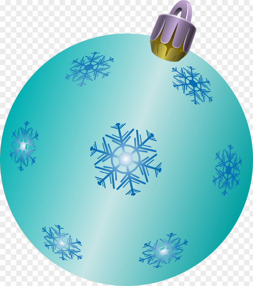 Snowflake Christmas Ornament Cobalt Blue Decoration PNG