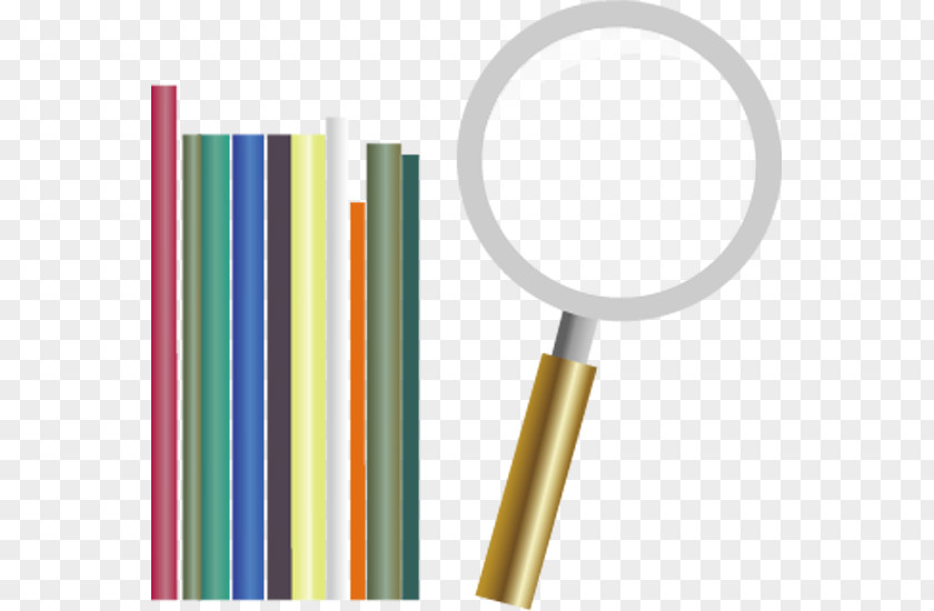 Vector Books And Magnifying Glass Book PNG