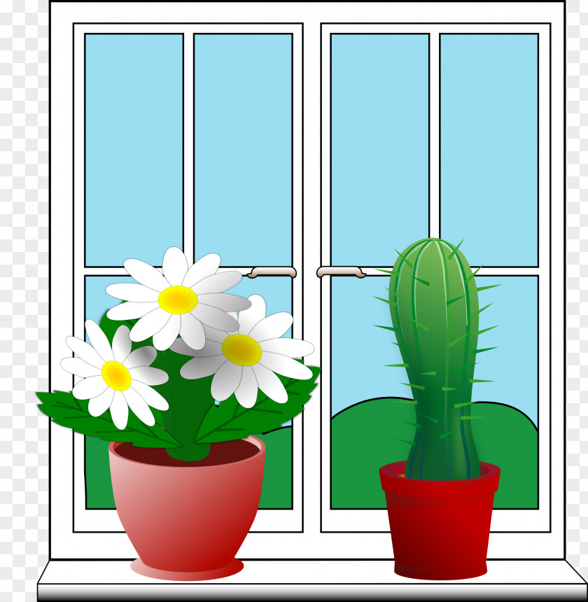 Windows Landscape Flower Window Free Content Clip Art PNG