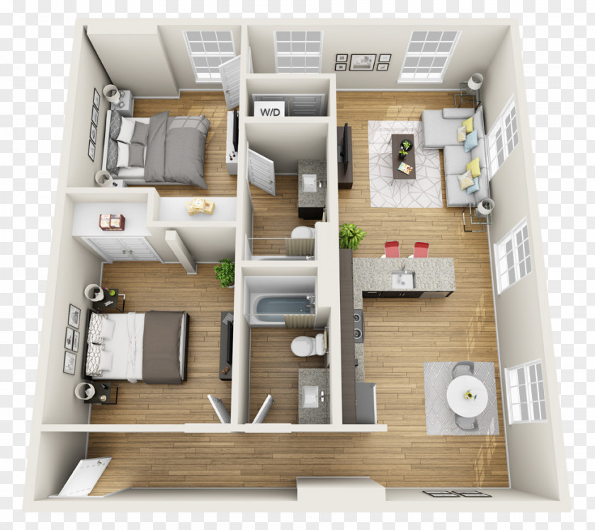 Apartment House Bedroom Floor Plan PNG
