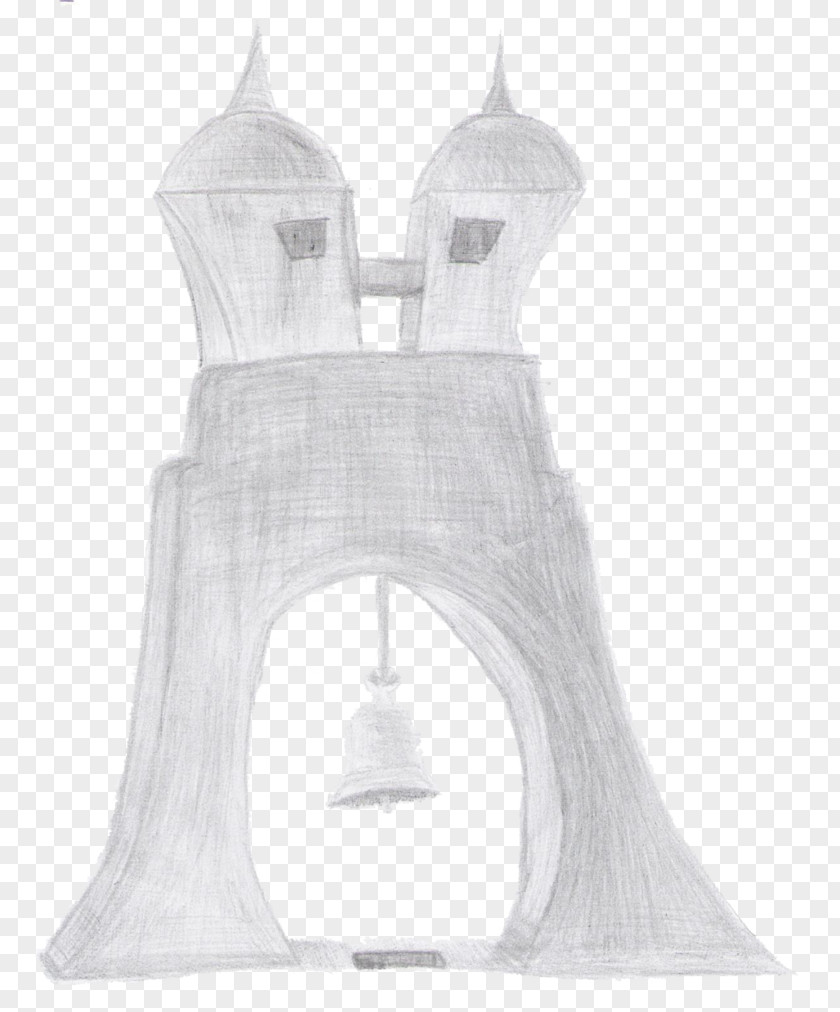 Bell Tower Drawing White PNG
