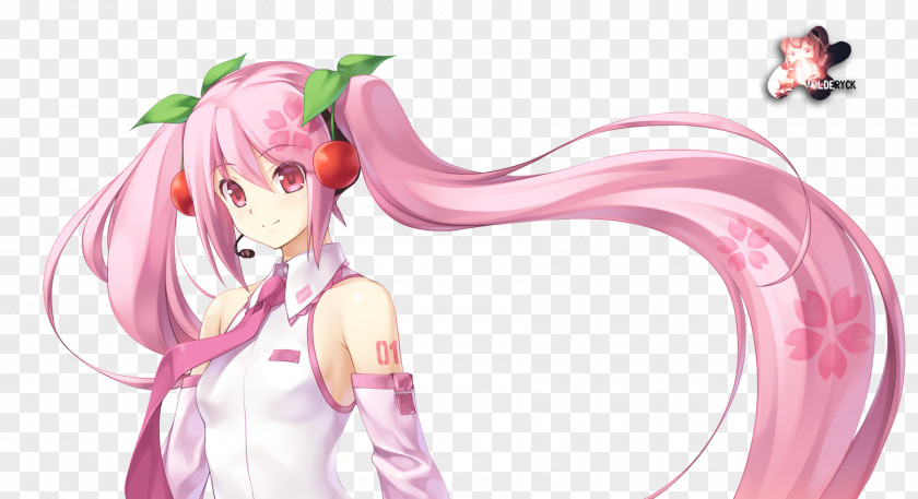 Cherry Blossom Hatsune Miku Sakura 3D Rendering PNG