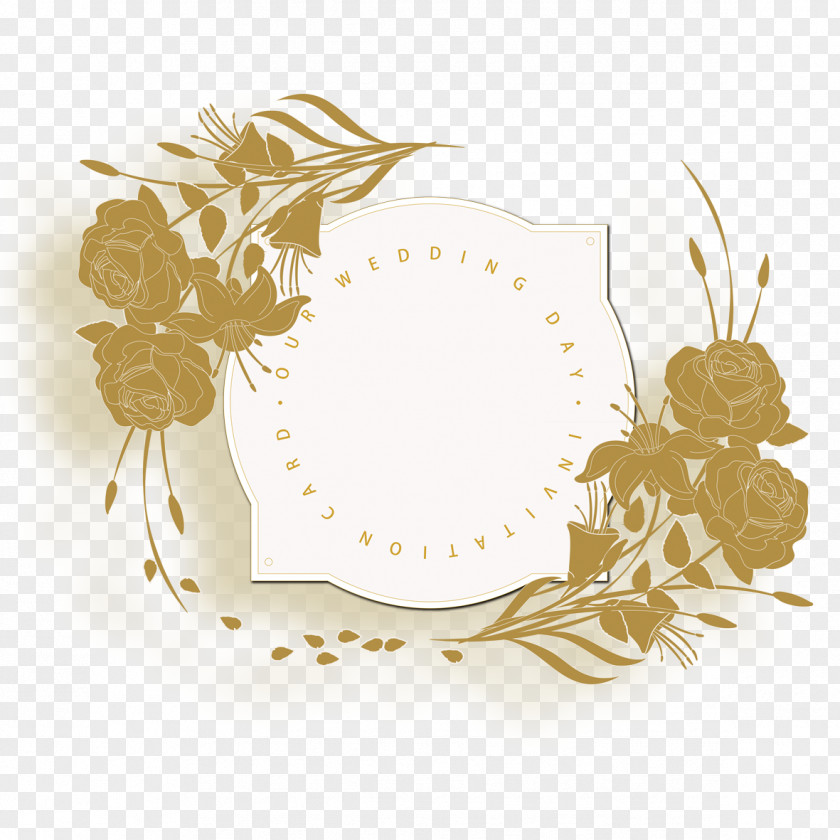 European-style Wedding Welcome Card Invitation Flower PNG