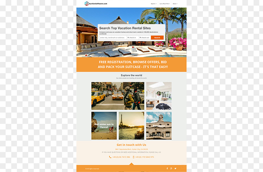House Display Advertising Mexico Web Page PNG