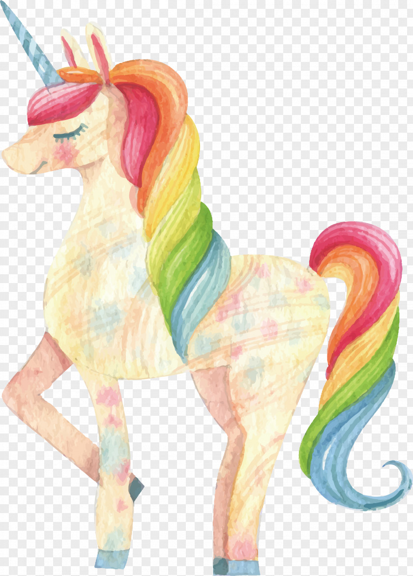 Unicorn Poster Illustration Image Watercolor Painting PNG