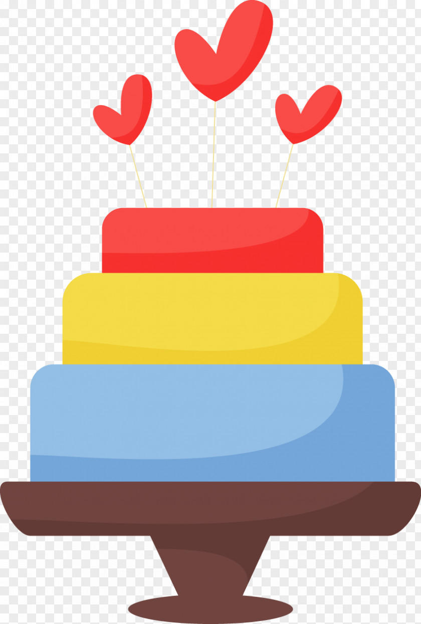 Vector Color Decorative Pattern Love Wedding Cake Birthday Torte Decorating Clip Art PNG