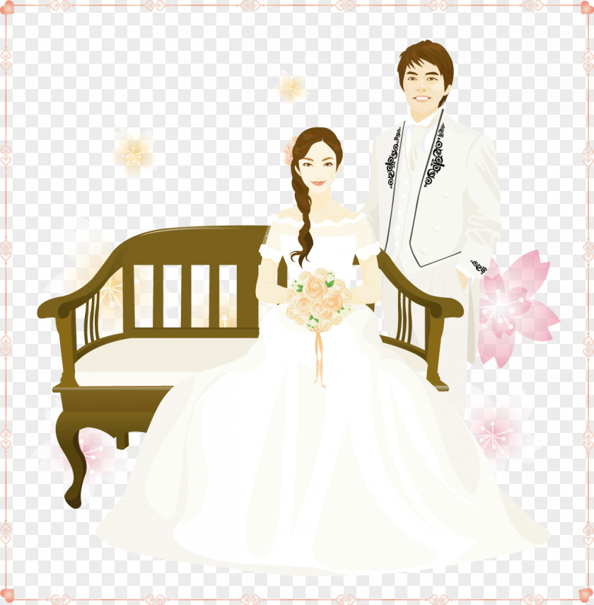 Wedding Couple Vector Material Marriage PNG