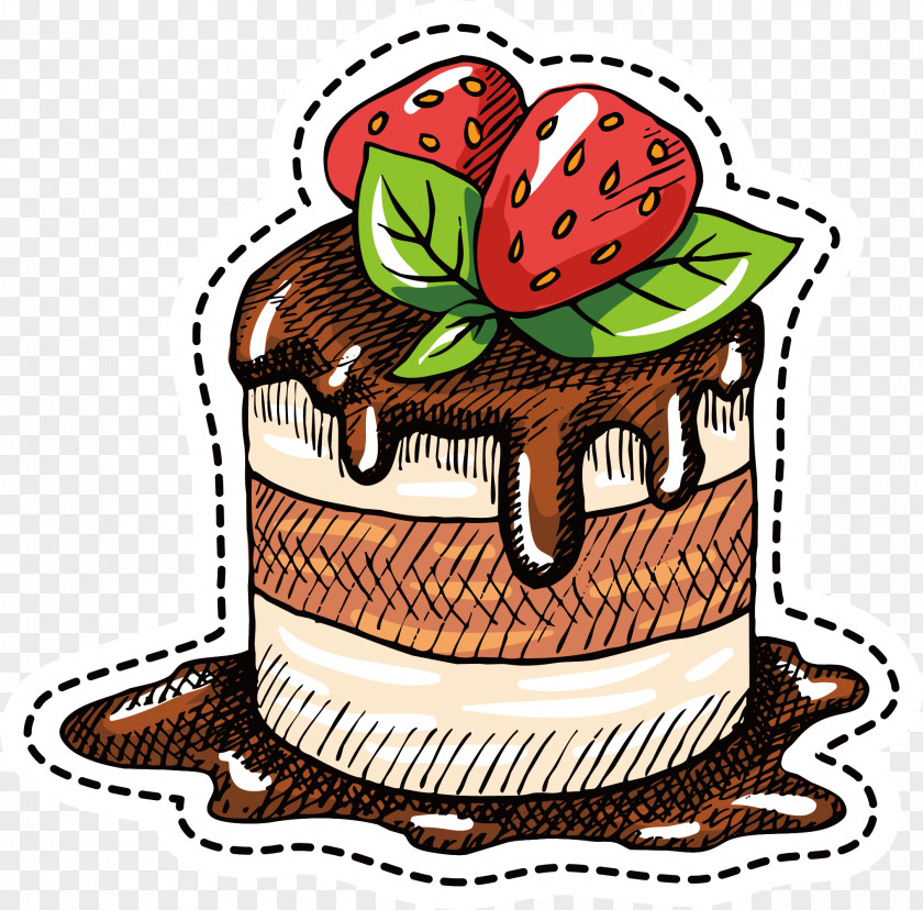 Chocolate Cake Vector Strawberry Pie PNG