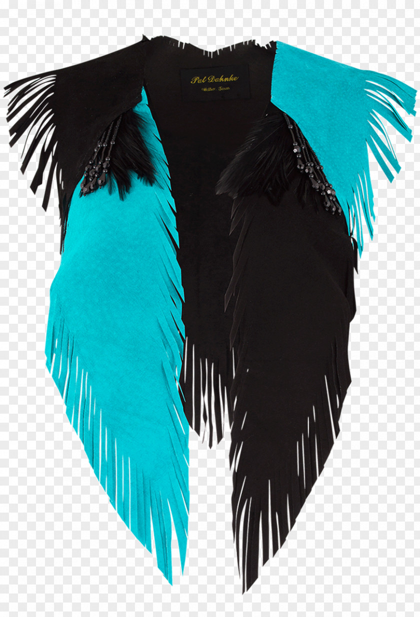 Fringe Turquoise Teal Electric Blue Feather PNG